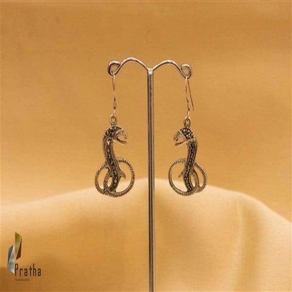 Marcasite Cobra Earrings-1