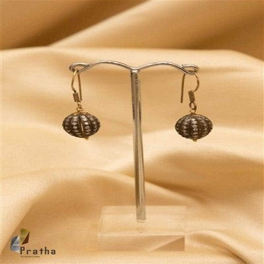 Antique Diamond Ball Earrings-0